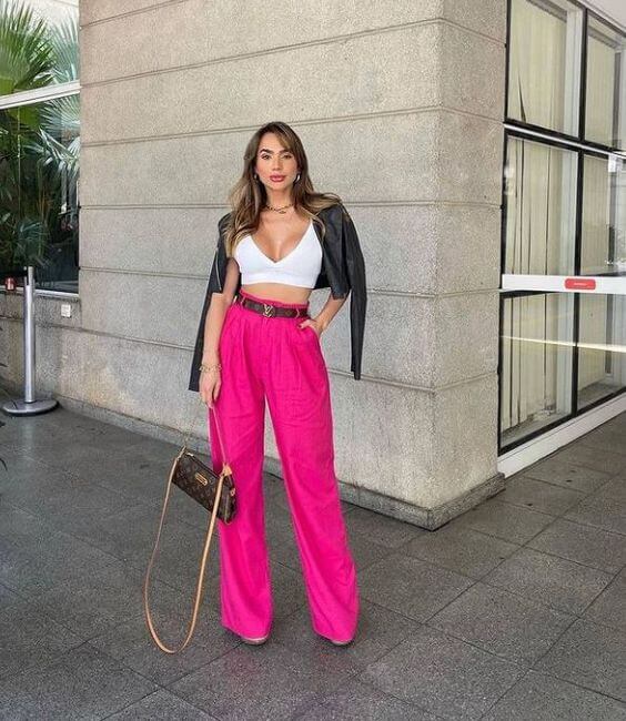 Calça moletom rosa