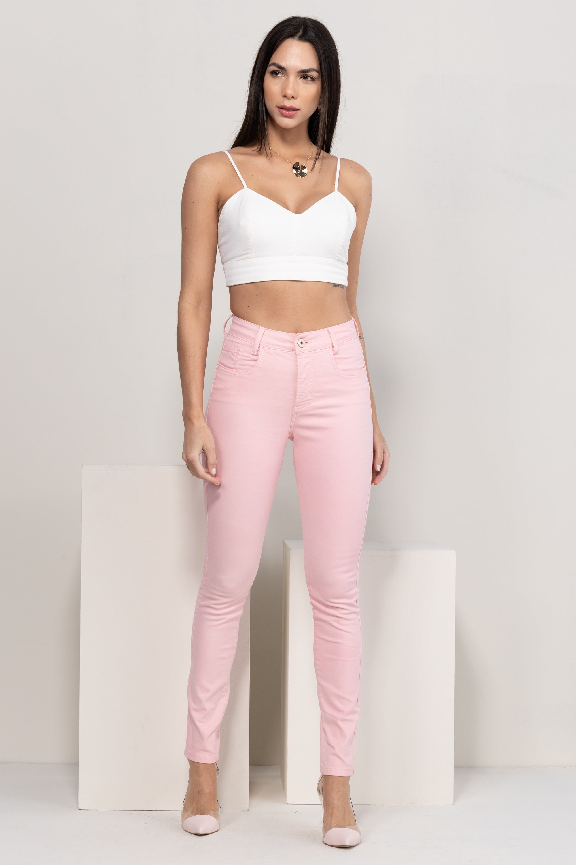 Calça moletom rosa