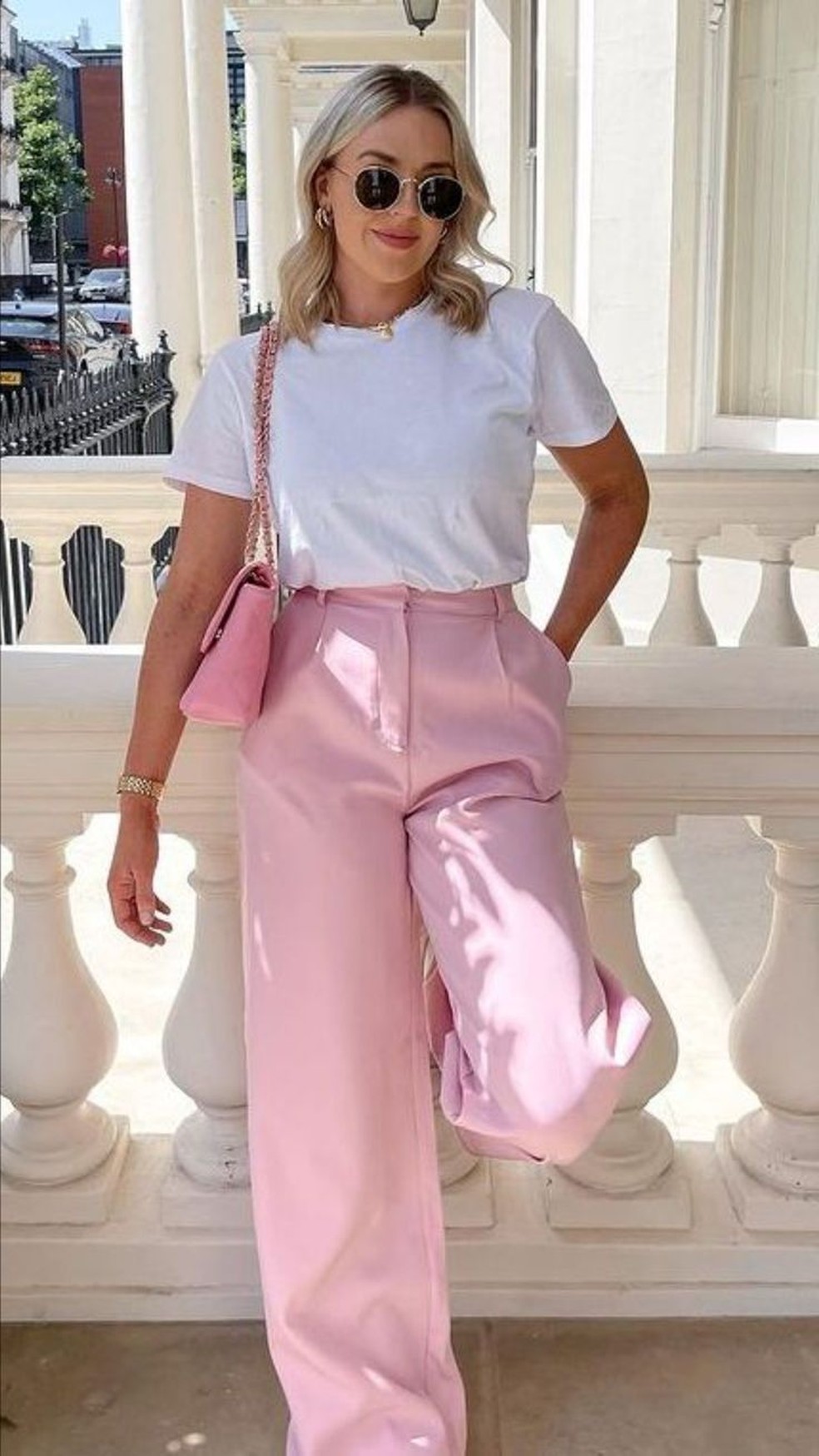 Calça legging rosa