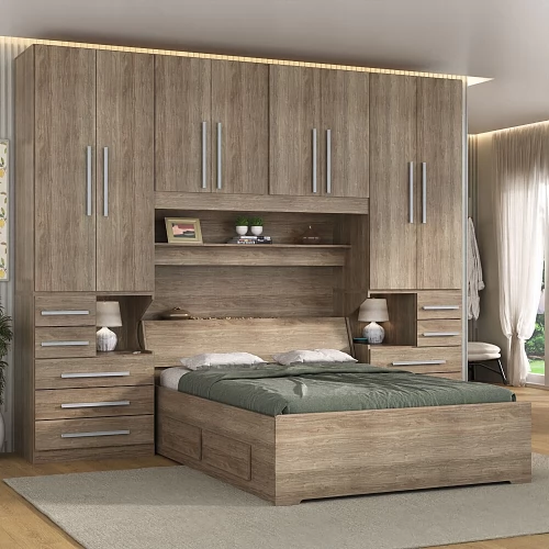 soluções de armazenamento para quarto de casal