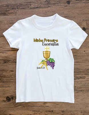 camiseta primeira eucaristia para padrinhos
