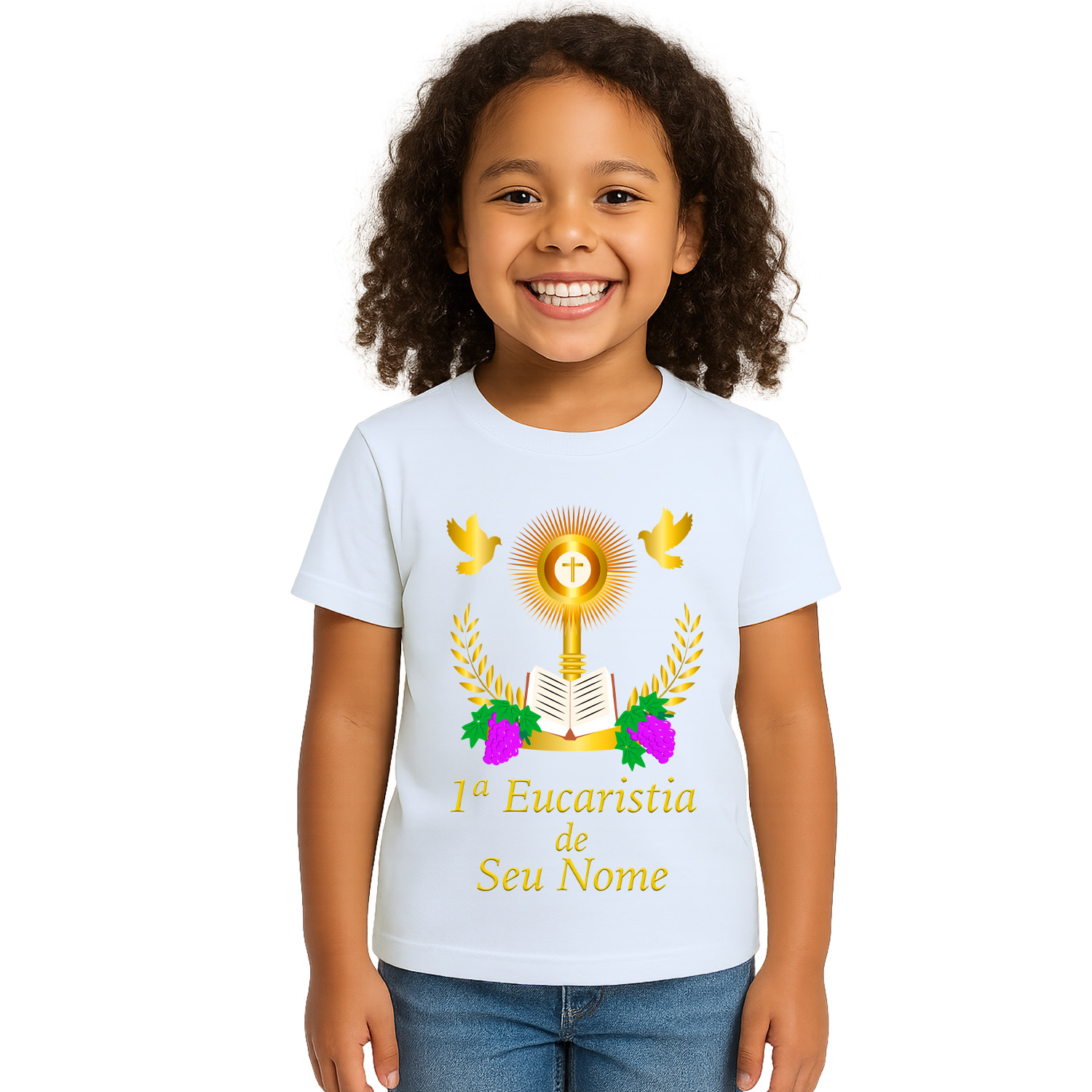 camiseta primeira eucaristia feminina