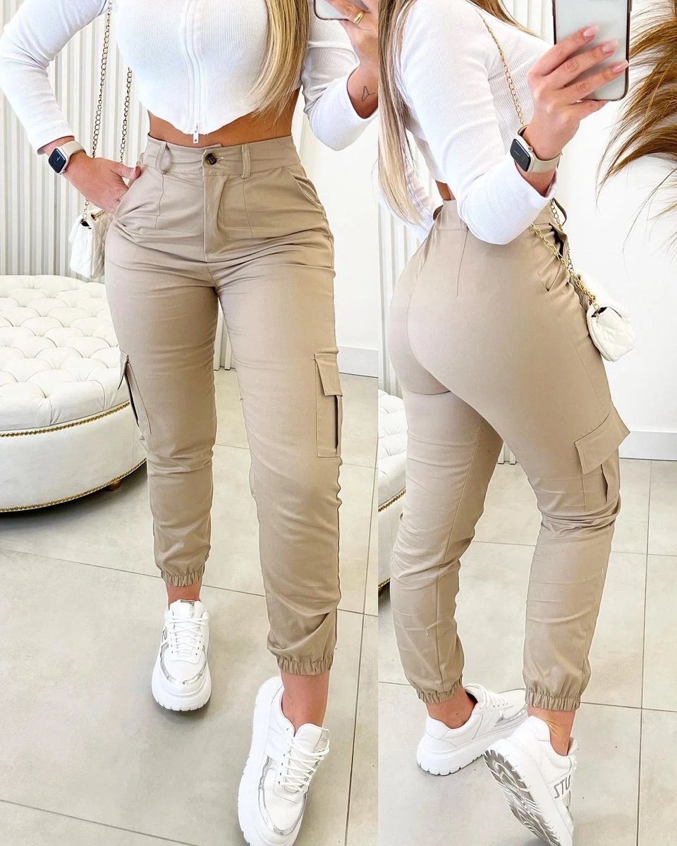 calça chino caqui