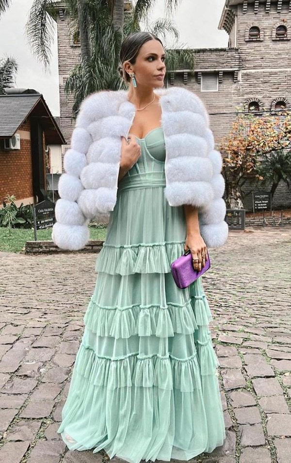 casaco para vestido longo de festa
