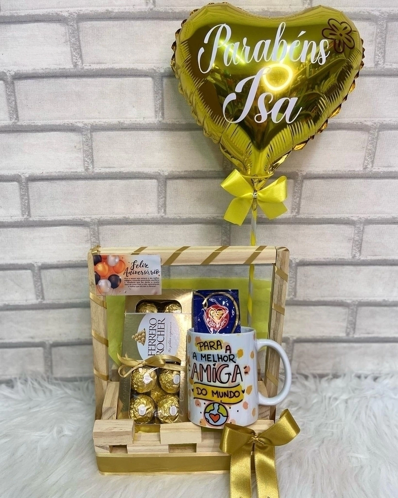 ideias criativas de cestas de presente para amiga