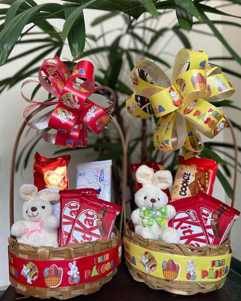 cestas de páscoa temáticas para crianças