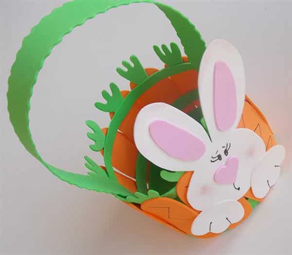 cestinha de páscoa de EVA