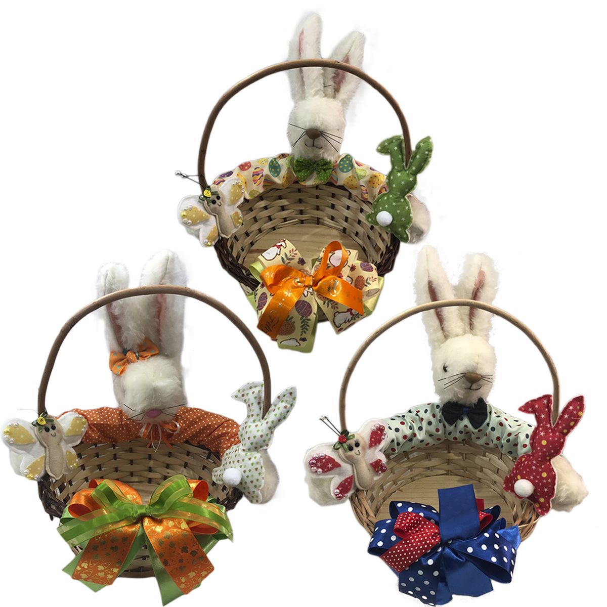 cestinhas de vime decoradas para páscoa