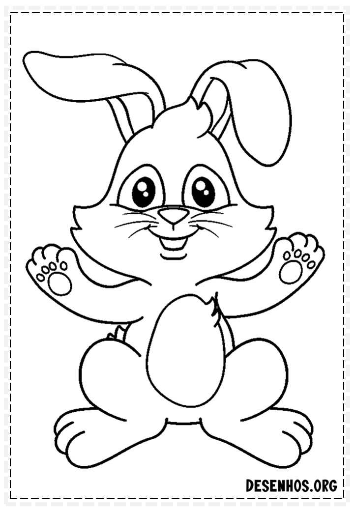 coelho da páscoa desenho para colorir