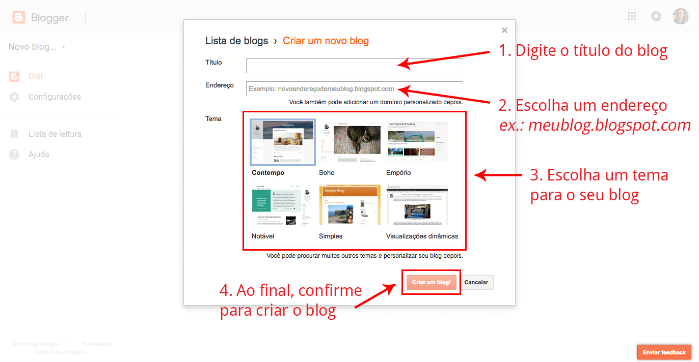 Os Melhores Temas Gratuitos para Blogger e WordPress.com em 2024