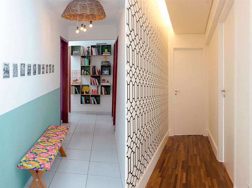 como usar espelhos para alargar corredor estreito