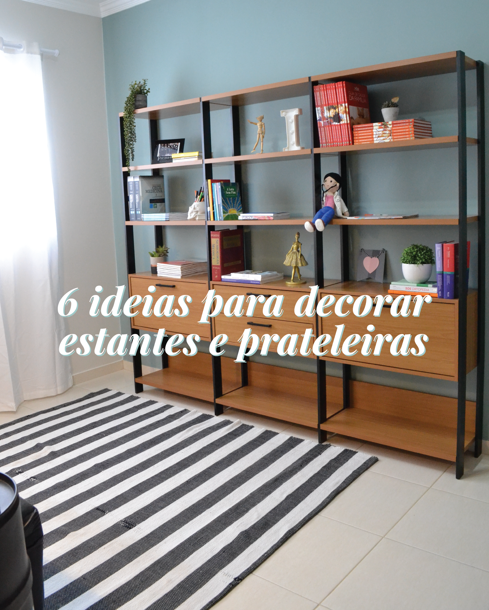 como decorar estante de livros de forma harmônica