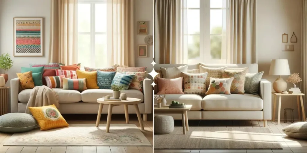 Como escolher almofadas para sofá branco