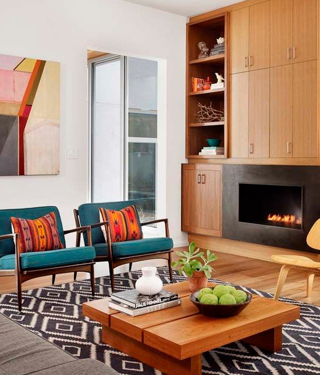 como decorar sala com lareira ecológica