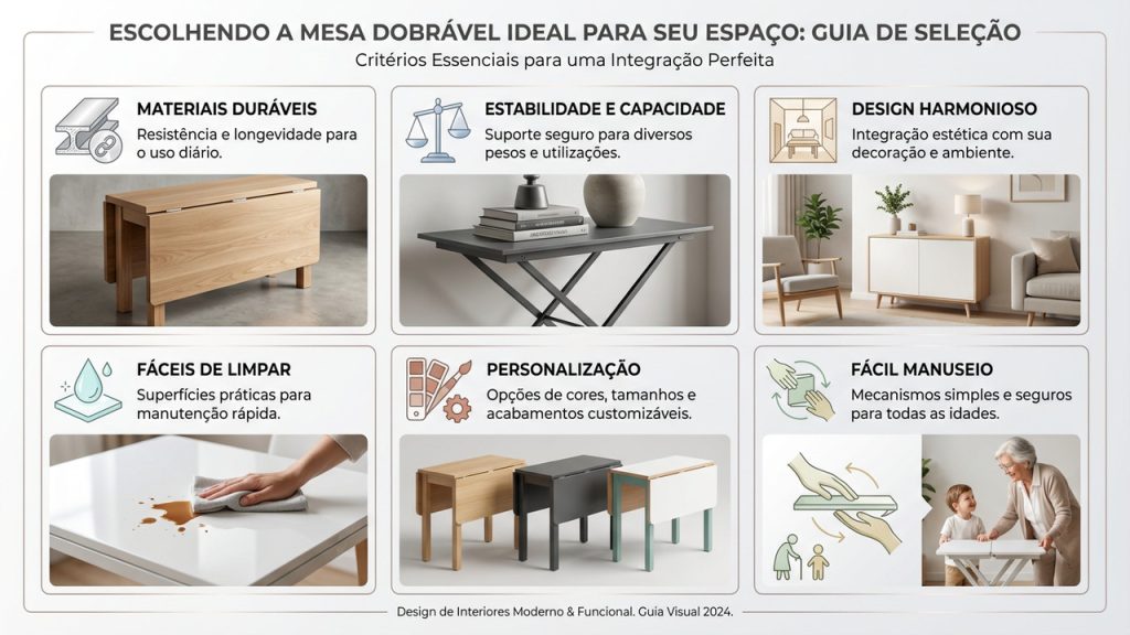 como escolher a melhor mesa dobrável