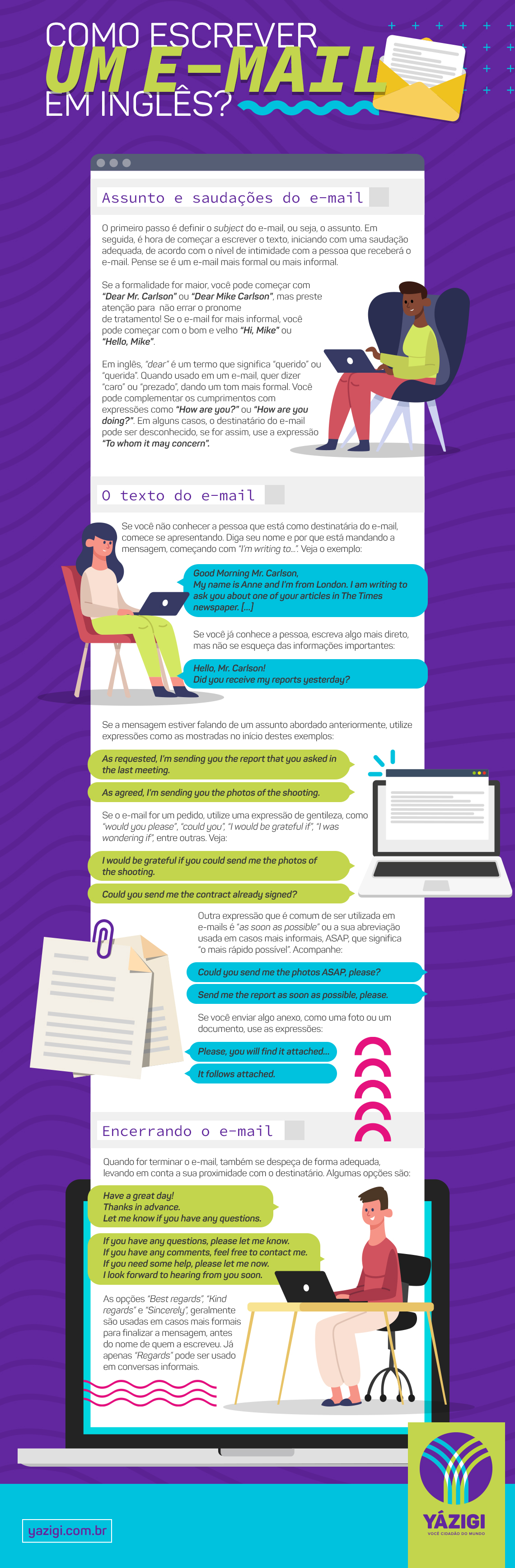 como escrever e-mails em inglês formal