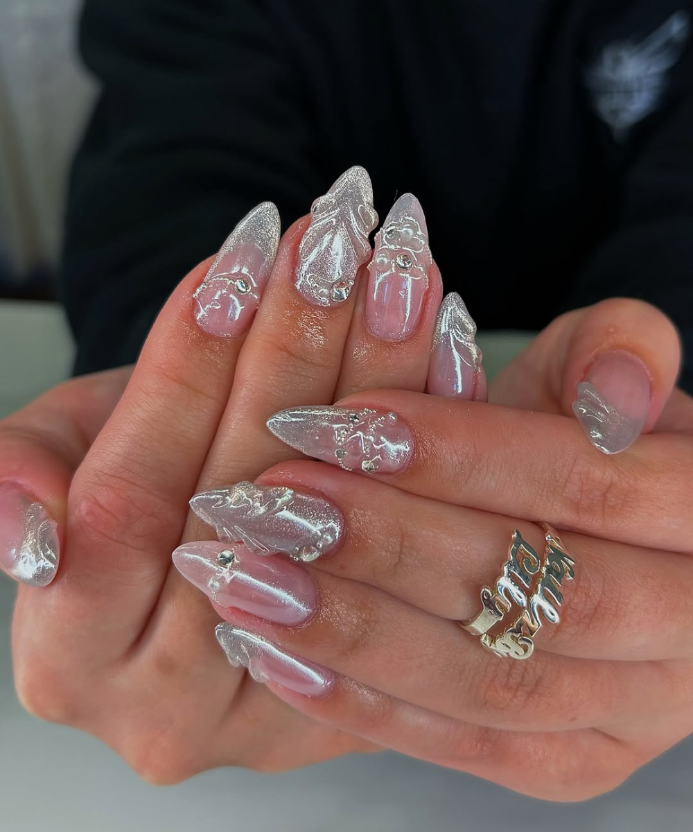 ideias de unhas com glitter que duram muito