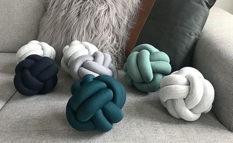 como fazer almofada de nó escandinavo