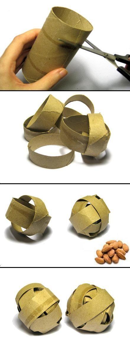 brinquedos para gatos com rolos de papel higiênico