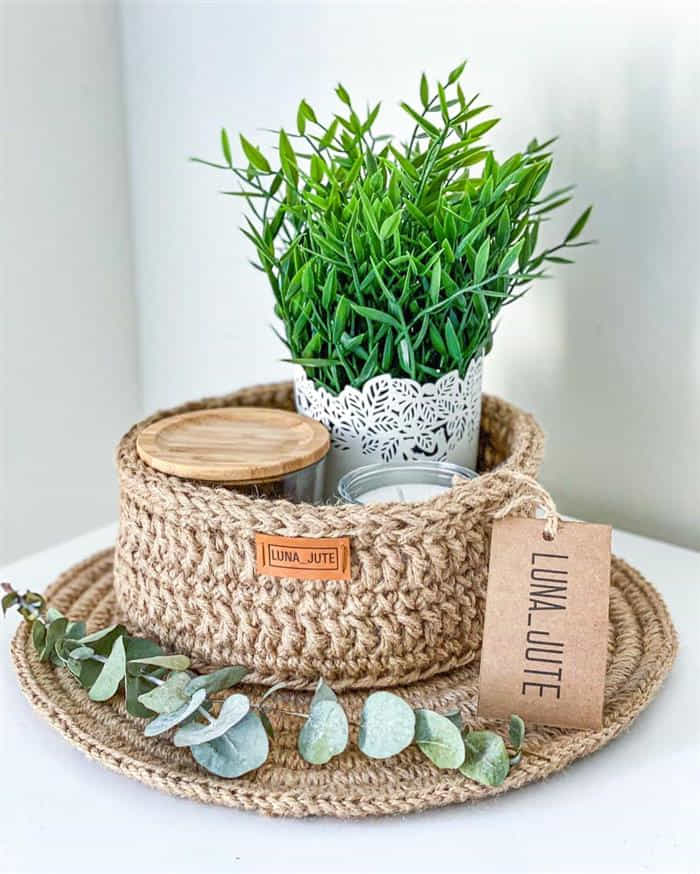 como fazer cesto de fio de malha (crochê)