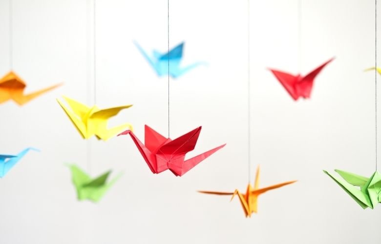 como fazer móbile de tsuru (origami)