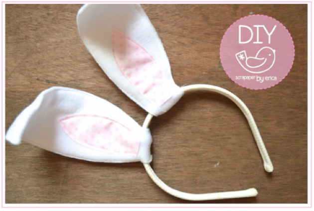 como fazer orelhas de coelho de tiara