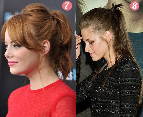 como fazer penteado coque alto com franja solta