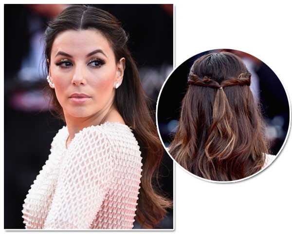 ideias penteado meio preso meio solto romântico