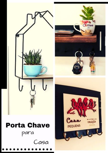 como fazer porta-chaves de madeira rústico