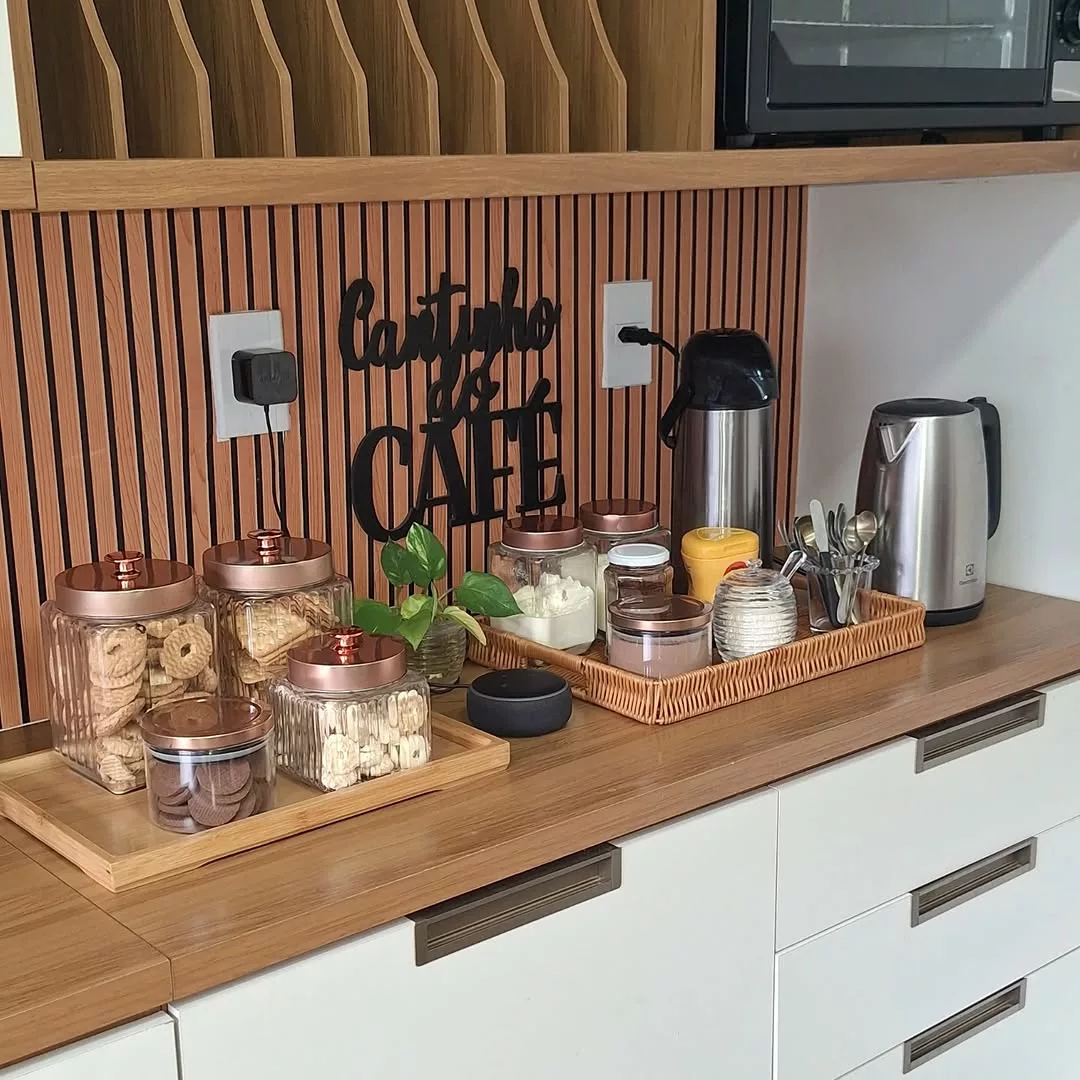 como fazer um cantinho do café charmoso na cozinha