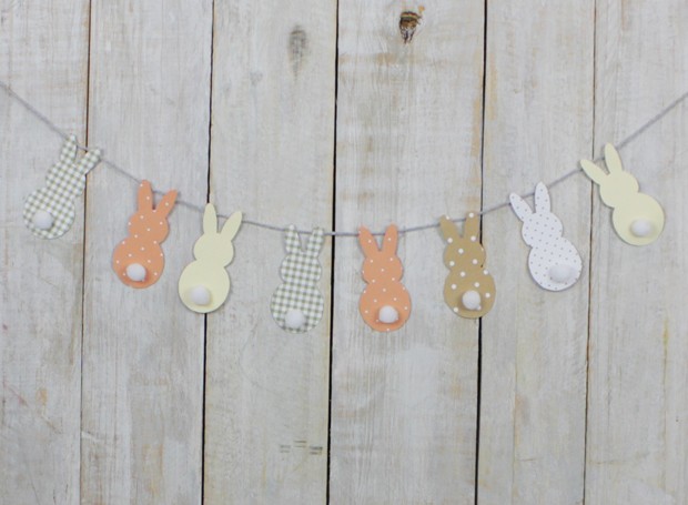 como fazer um varal de coelhinhos