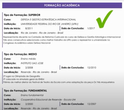 como explicar gap no currículo