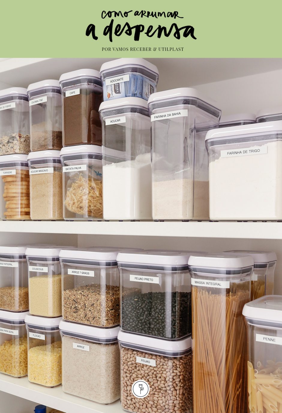 como organizar despensa pequena com potes reciclados