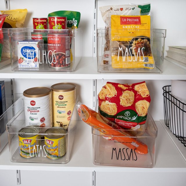 organização de alimentos em potes reciclados
