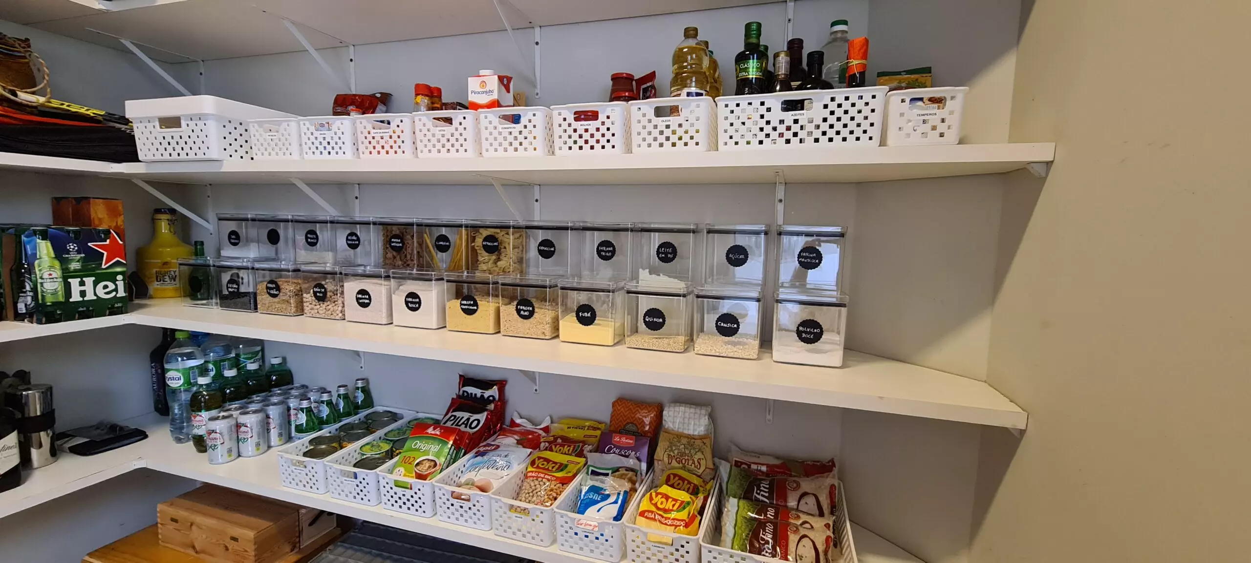 diy despensa organizada potes reciclados