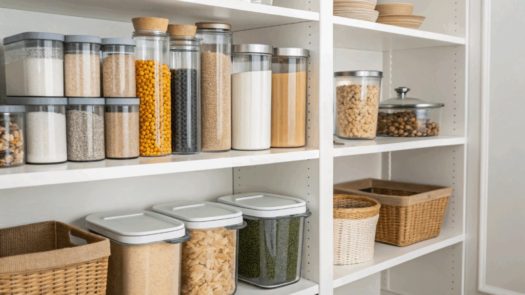 dicas de organização despensa potes de geleia
