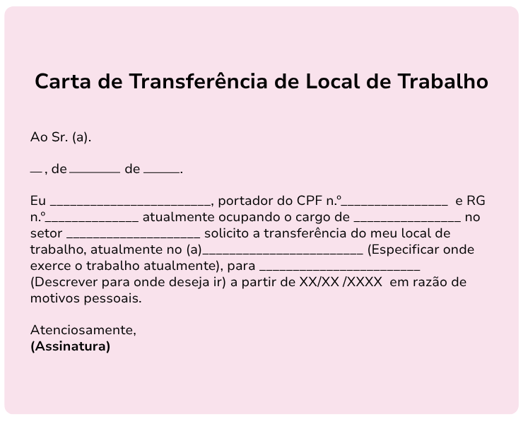 Erros comuns ao pedir transferência de cargo