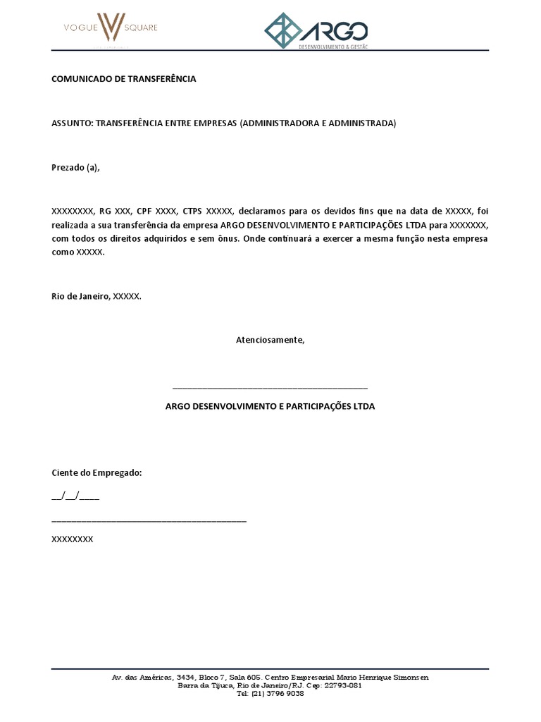 O que fazer se a empresa negar seu pedido de transferência