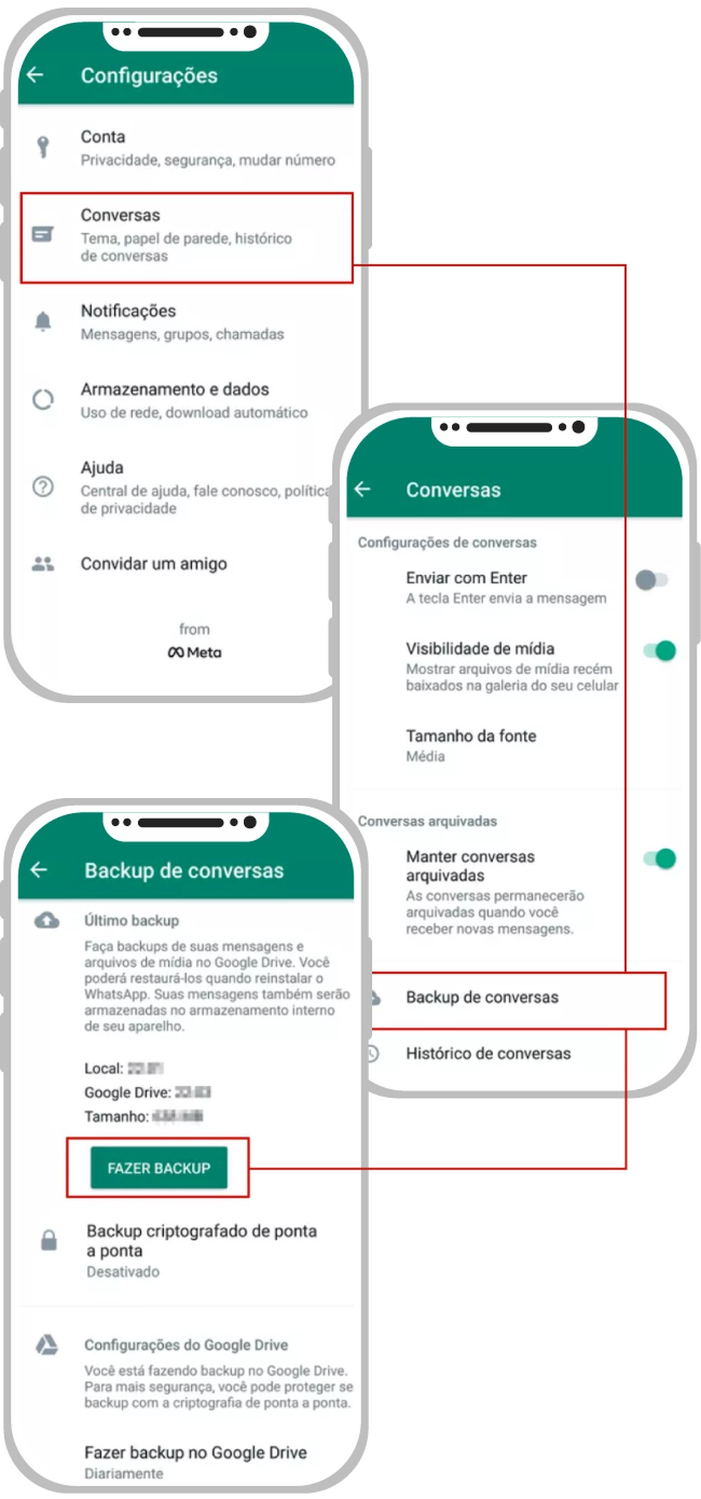 como recuperar conversas apagadas do whatsapp (backup)