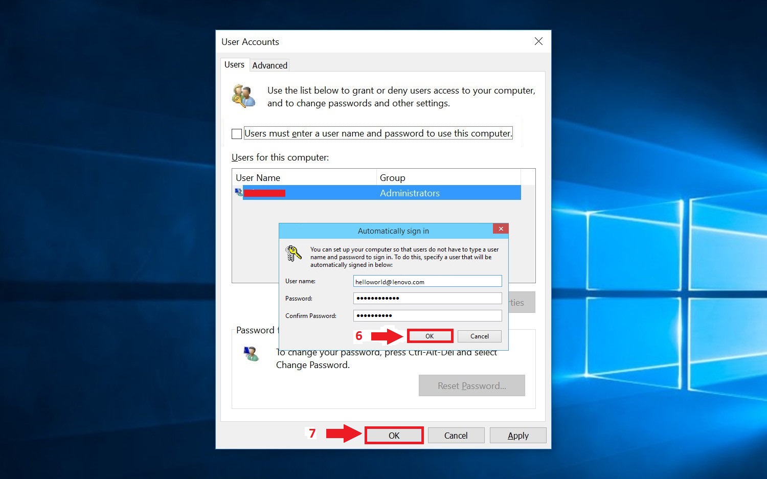 como tirar a senha de login do windows 10
