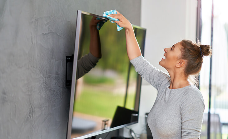 melhores formas de limpar tela tv led