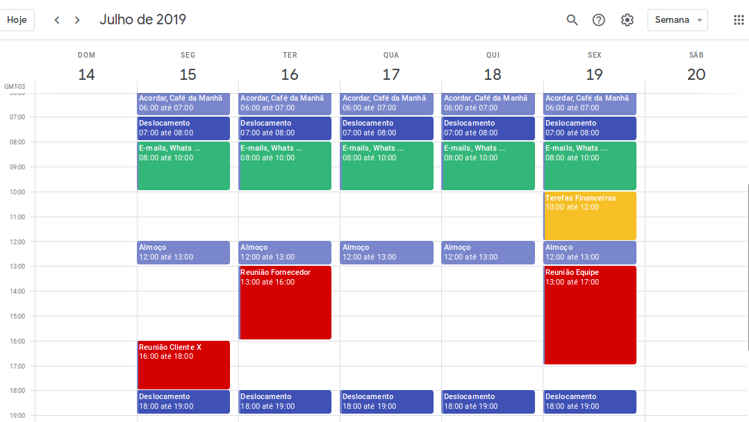 como usar blocos de tempo no google agenda