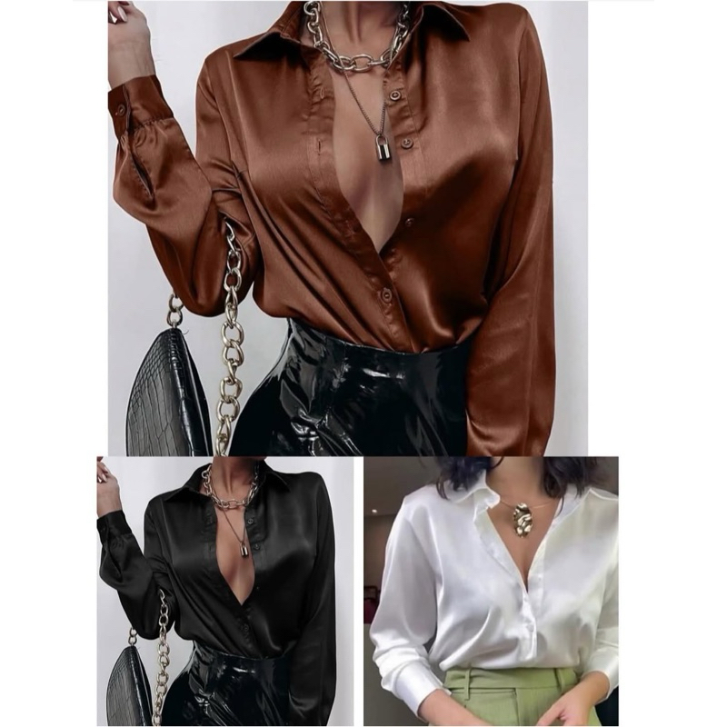 como usar blusa de cetim feminina