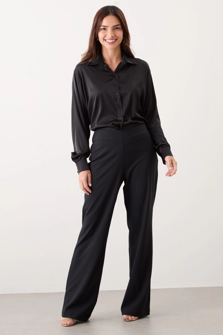 blusa de cetim para trabalho
