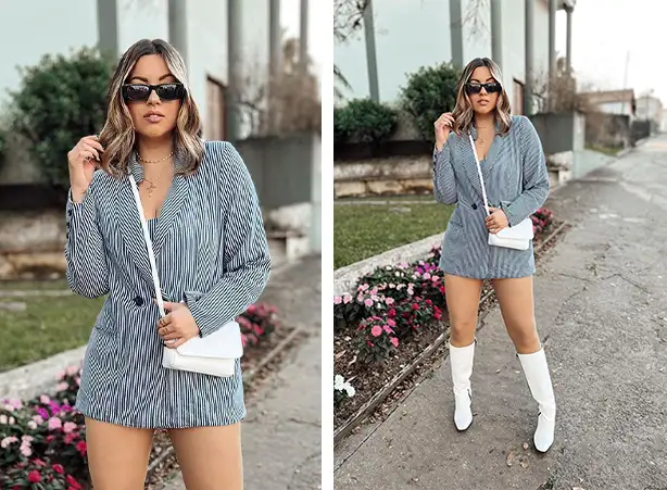 inspiração looks bota branca para festa
