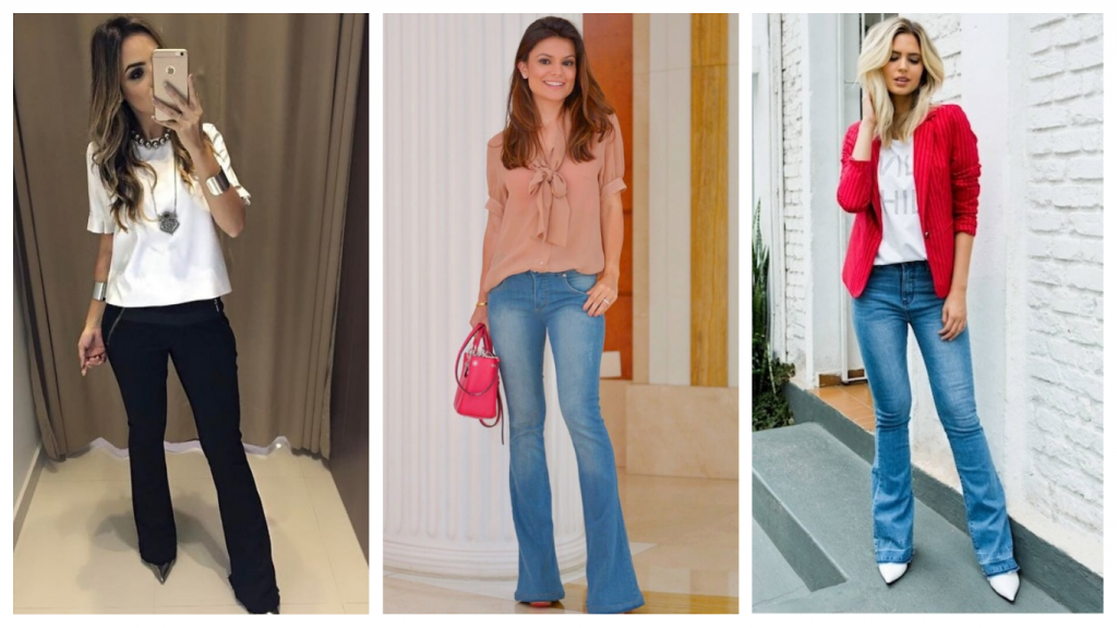 calça flare com salto ou sapatilha qual melhor