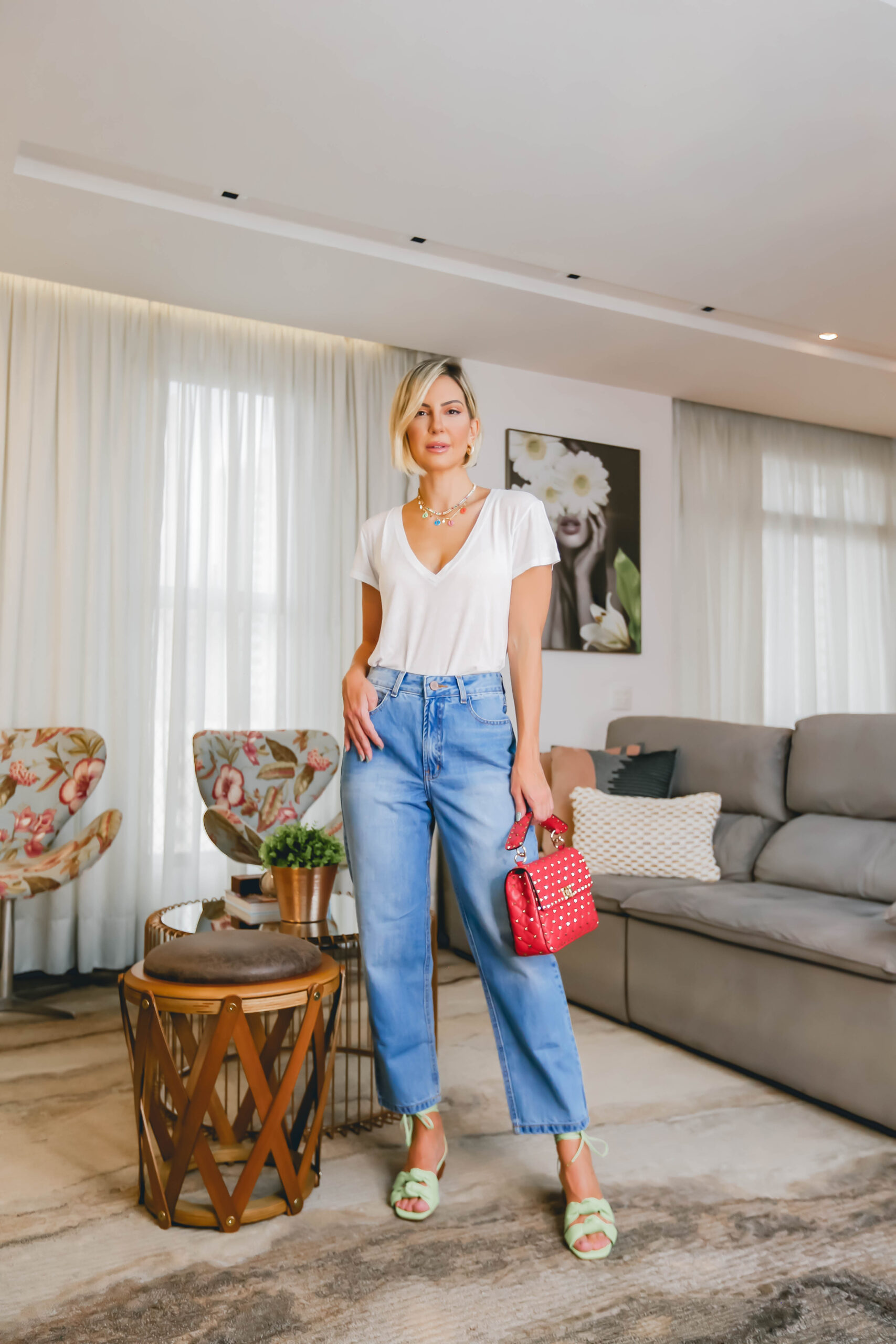 looks com calça mom jeans
