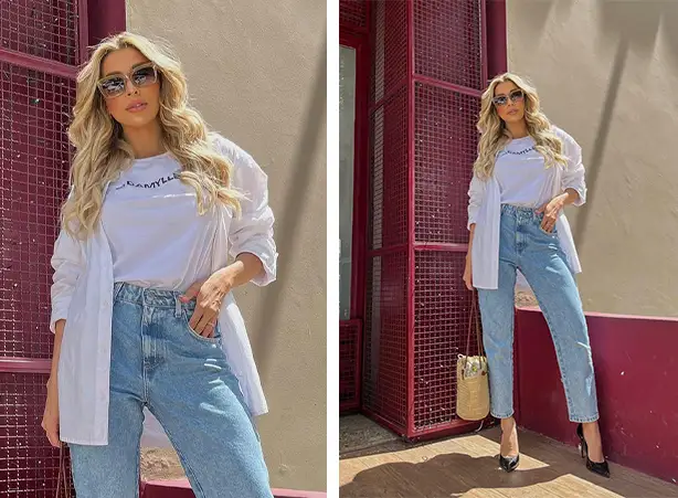 calça mom jeans combinações