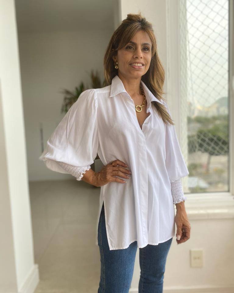 camisa branca feminina elegante