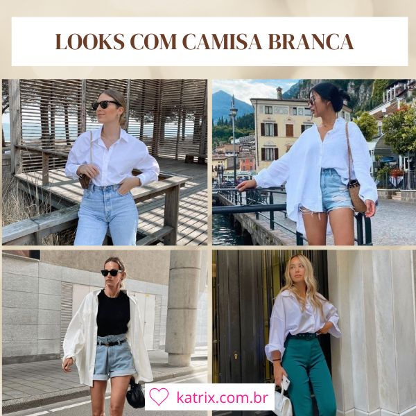camisa branca com saia midi